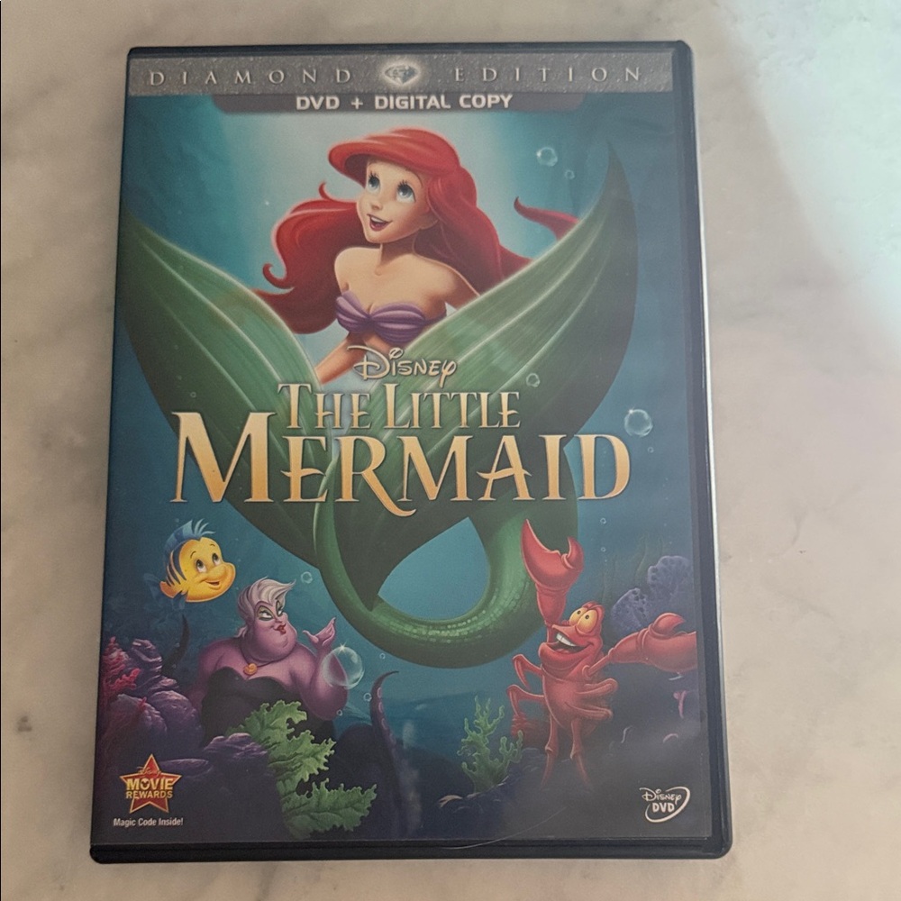Disney The Little Mermaid DVD - Vibrant Blue and Green Cover